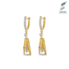 Golden Cascade Hoop Earrings