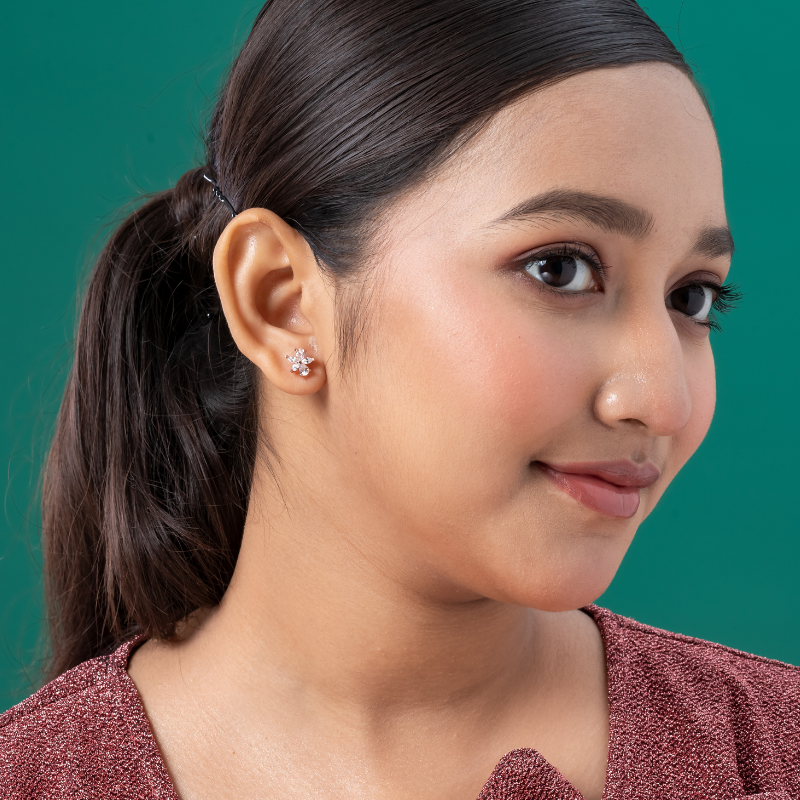 Golden Daisy Glow Studs - Image 2