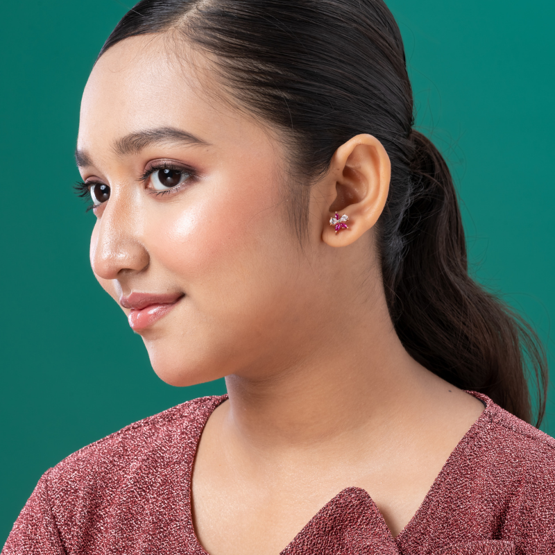 Rosy Radiance Studs - Image 2