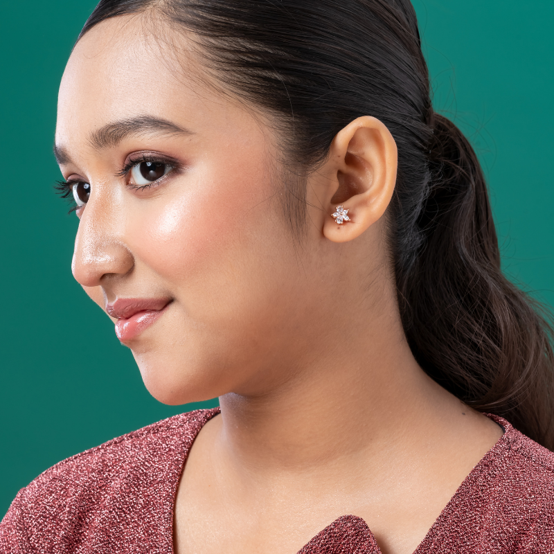 Golden Daisy Glow Studs - Image 3