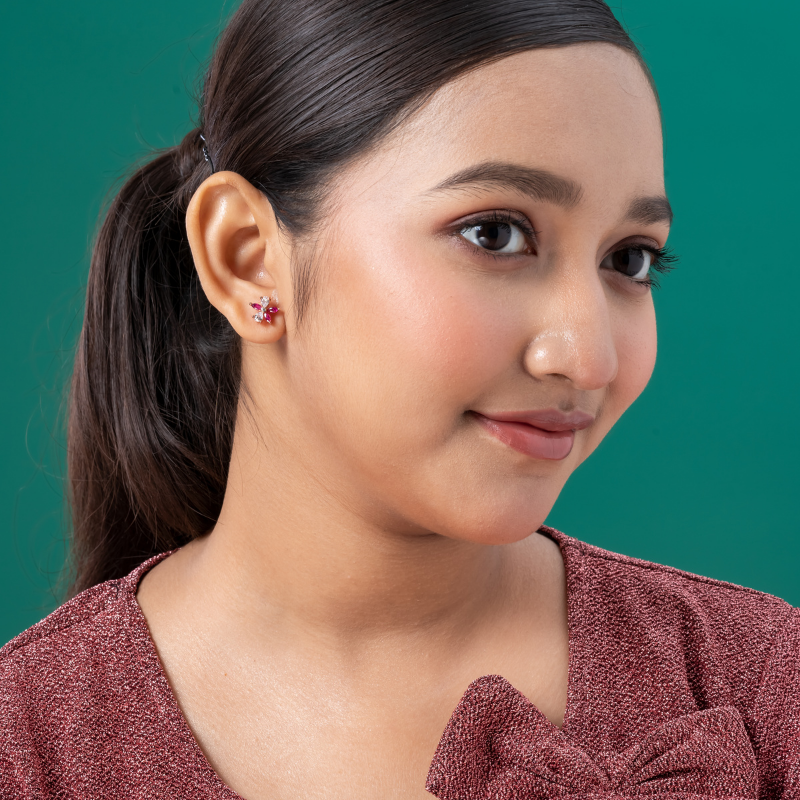 Rosy Radiance Studs - Image 3