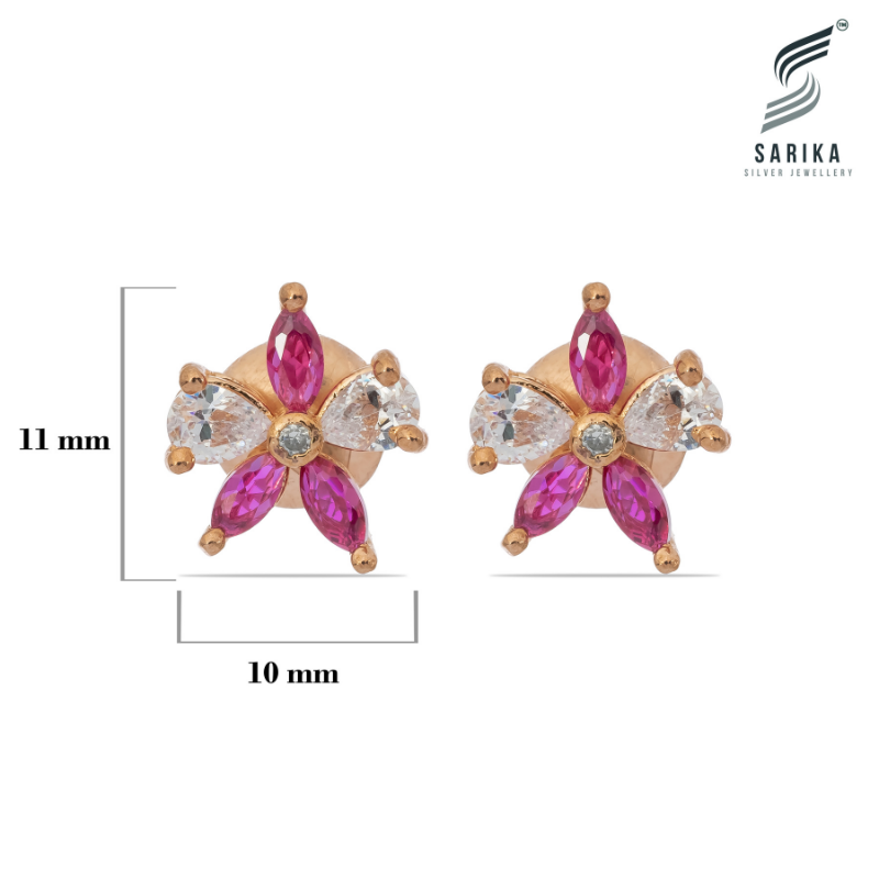 Rosy Radiance Studs - Image 5